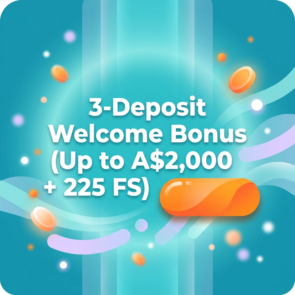 3-Deposit Welcome Bonus (Up to A$2,000 + 225 FS)